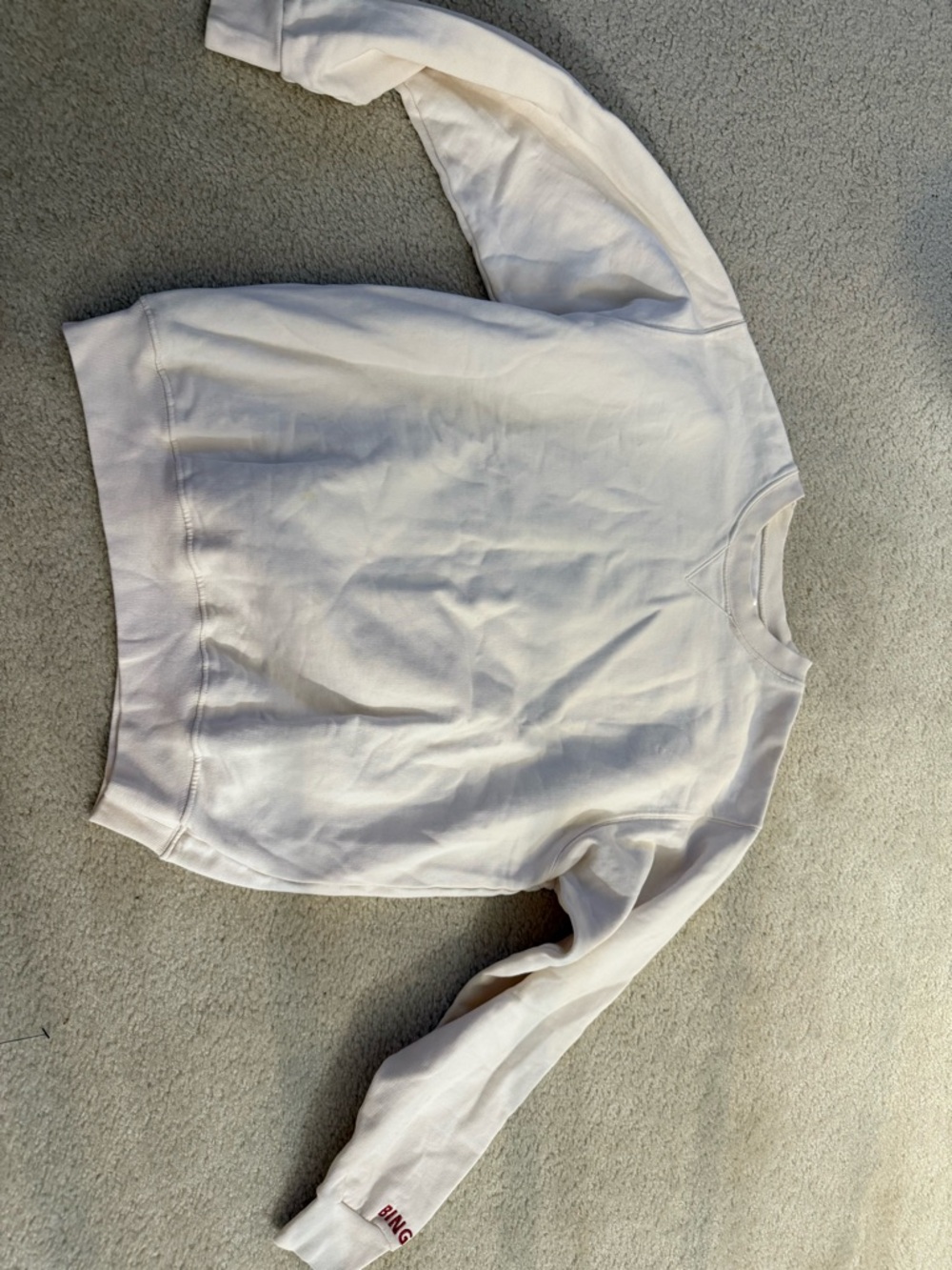 Anine Bing Off-White Crewneck lightning bolt Sweatshirt